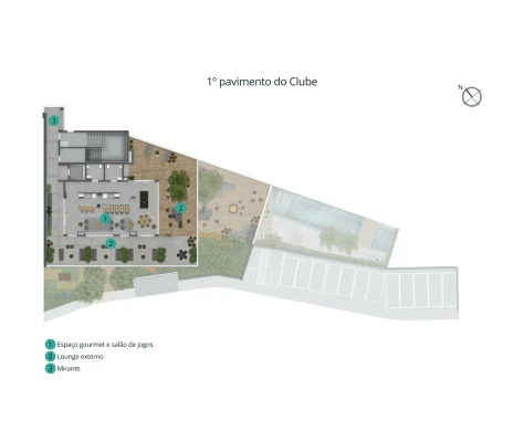 1º pavimento do Clube