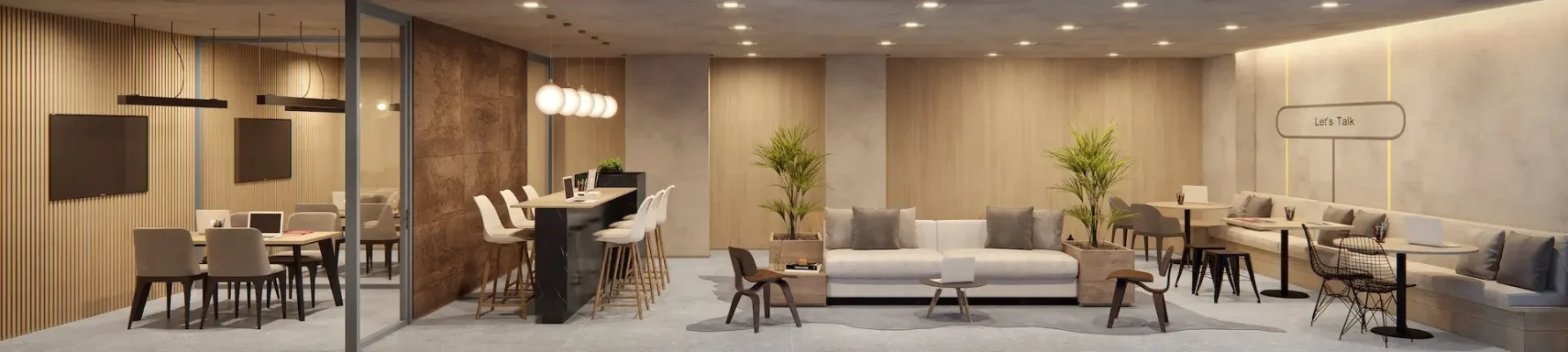 Clube: Coworking com sala de reunião