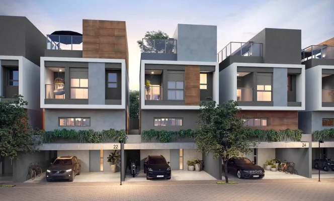 Fachada da casa de 277 m²